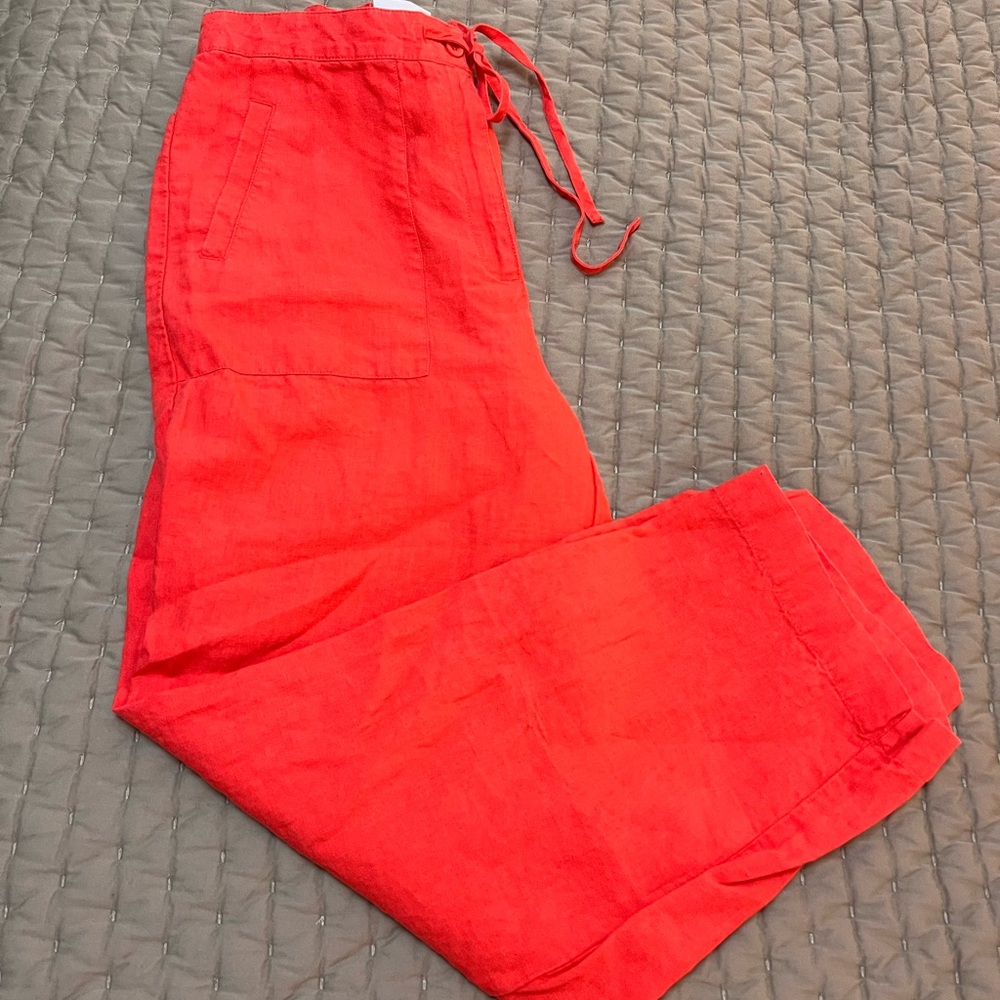 Pink Linen Pant 12P Liz Claiborne Casual Pants